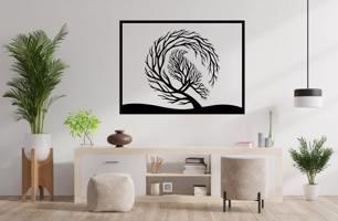 Vsepropejska Strom života pták dekorace na zeď Rozměr (cm): 38 x 28, Dekor: Černá