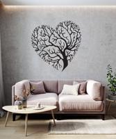 Vsepropejska Strom života srdce dekorace na zeď Rozměr (cm): 38 x 37, Dekor: Černá
