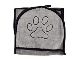 Vsepropejska Žanet ručník pro psa s kapsami Barva: Šedá, Rozměr (cm): 63 x 23