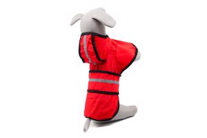 Vsepropejska Zidan pláštěnka pro psa Barva: Červená, Délka zad (cm): 56, Obvod hrudníku: 68 - 78 cm