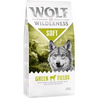 Výhodné balení: 2 x 12 kg Wolf of Wilderness Adult "Soft" - "Soft - Green Fields" - jehněčí