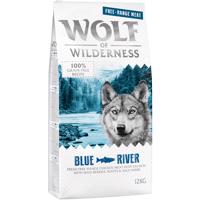 Výhodné balení: 2 x 12 kg Wolf of Wilderness granule - Adult "Blue River" - kuřecí z volného chovu a losos