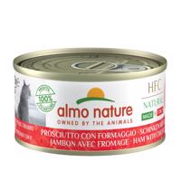 Výhodné balení Almo Nature HFC Natural Made in Italy 12 x 70 g - šunka se sýrem