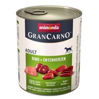 Výhodné balení Animonda GranCarno Original 12 x 800 g  - hovězí & kachní srdce
