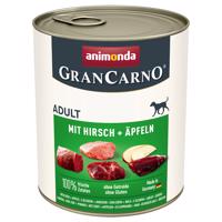 Výhodné balení Animonda GranCarno Original 2 x 6 ks (12 x 800 g) - jelení a jablka
