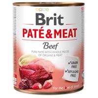 Výhodné balení Brit Paté & Meat Adult 12 x 800 g - hovězí