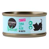 Výhodné balení Cosma Nature Kitten 24 x 70 g - s tuňákem a aloe vera