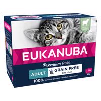 Výhodné balení Eukanuba Adult bez obilovin 24 x 85 g - jehněčí