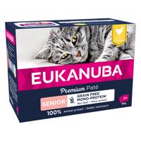 Výhodné balení Eukanuba Senior bez obilovin 24 x 85 g - kuřecí