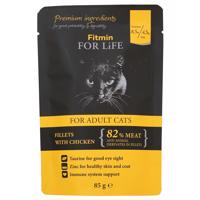 Výhodné balení Fitmin Cat For Life Adult 56 x 85 g - kuřecí