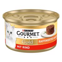 Výhodné balení Gourmet Gold Raffiniertes Ragout 4 x 12 ks (48 x 85 g) - Hovězí