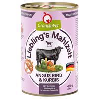 Výhodné balení GranataPet Liebling's Mahlzeit 24 x 400 g - hovězí Angus s dýní