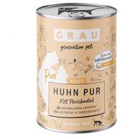 Výhodné balení GRAU Krmivo pro psy 12 × 400 g - kuřecí s lněným olejem