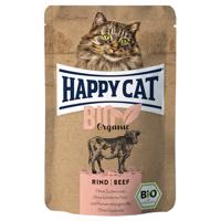 Výhodné balení Happy Cat Bio Pouch 12 × 85 g - bio hovězí