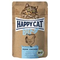 Výhodné balení Happy Cat Bio Pouch 24 × 85 g - bio kuřecí a bio kachní