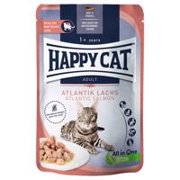 Výhodné balení Happy Cat Pouch Meat in Sauce 24 x 85 g - losos