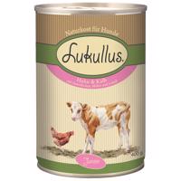 Výhodné balení Lukullus Junior 24 x 400 g - kuře & telecí