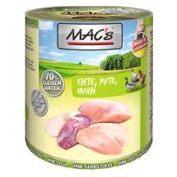 Výhodné balení MAC's Cat 24 x 800 g - Kachní, krůtí a kuřecí