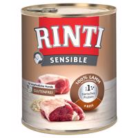 Výhodné balení RINTI Sensible 2 x 6 ks (12 x 800 g) - Jehněčí & rýže