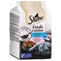 Výhodné balení Sheba Fresh Cuisine Taste of Tokyo 36 x 50 g - tuňák & losos
