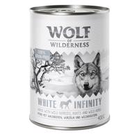Výhodné balení: Wolf of Wilderness Adult 12 x 400 g - NOVÉ: White Infinity - koňské