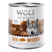 Výhodné balení: Wolf of Wilderness Adult 12 x 800 g - Oak Woods - kančí