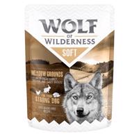Výhodné balení Wolf of Wilderness Adult "Soft & Strong" 24 x 300 g - Meadow Grounds - kuřecí a králičí