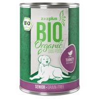 Výhodné balení zooplus Bio Senior 12 x 400 g - bio krůtí s bio mrkví