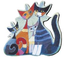 Vyřezávaná magnetka s kočkami - desgin Rosina Wachtmeister