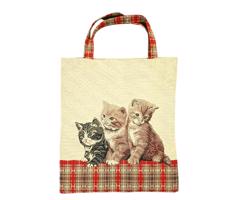 Vyšívaná nákupní taška se třemi kočkami