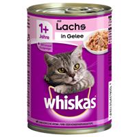 Whiskas 1+ konzerva 12 x 400 g - 1+ losos v želé