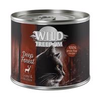 Wild Freedom Adult 6 x 200 g - bez obilovin -  Deep Forest - zvěřina & kuře