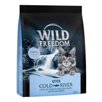 Wild Freedom granule pro kočky, výhodná sada 3 x 400 g - 2 + 1 zdarma - Kitten „Cold River“ – s lososem (2+1 zdarma)