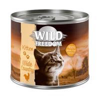 Wild Freedom Kitten  - 6 x 200 g Mix Pack (2 x hovězí, 2 x krůtí, 2 x králičí)