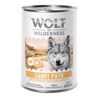 Wolf of Wilderness Adult 6 x 400 g - se spoustou čerstvé drůbeže  - Sandy Path - drůbež s kuřecím