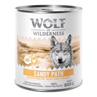 Wolf of Wilderness Adult "Expedition", 6 x 800 g - Sandy Path - drůbež s kuřecím