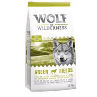 Wolf of Wilderness Adult "Green Fields" - jehněčí - Výhodné balení 2 x 12 kg