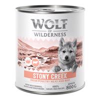 Wolf of Wilderness Junior – drůbež s hovězím masem - 6 x 800 g