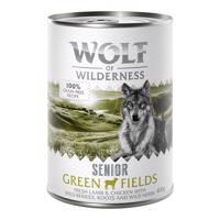 Wolf of Wilderness konzervy, 12 x 400 g - 10 + 2 zdarma - Green Fields -jehněčí & kuřecí