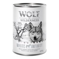 Wolf of Wilderness konzervy, 12 x 400 g - 10 + 2 zdarma - NOVÉ: White Infinity - koňské  Adult