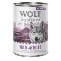 Wolf of Wilderness konzervy, 12 x 400 g - 10 + 2 zdarma - Wild Hills - kachní
