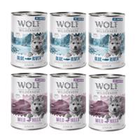Wolf of Wilderness míchaná balení - 10 % sleva - míchaná balení  Junior "Free-Range Meat" 6 x 400 g Mix