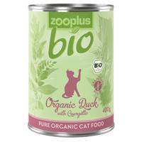 zooplus Bio 12 x 400 g - bio kachní s bio cuketou
